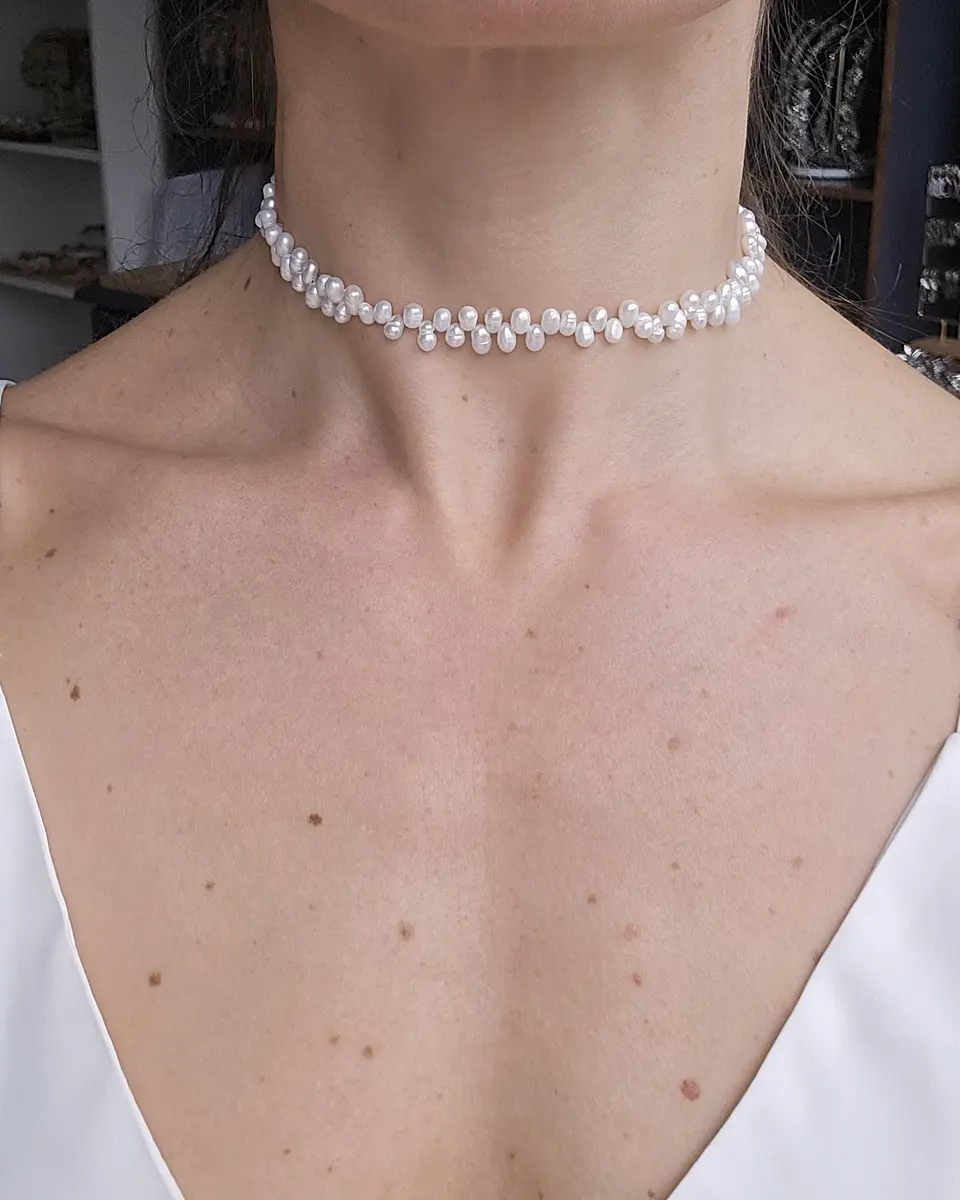 Choker perlas irregulares 4