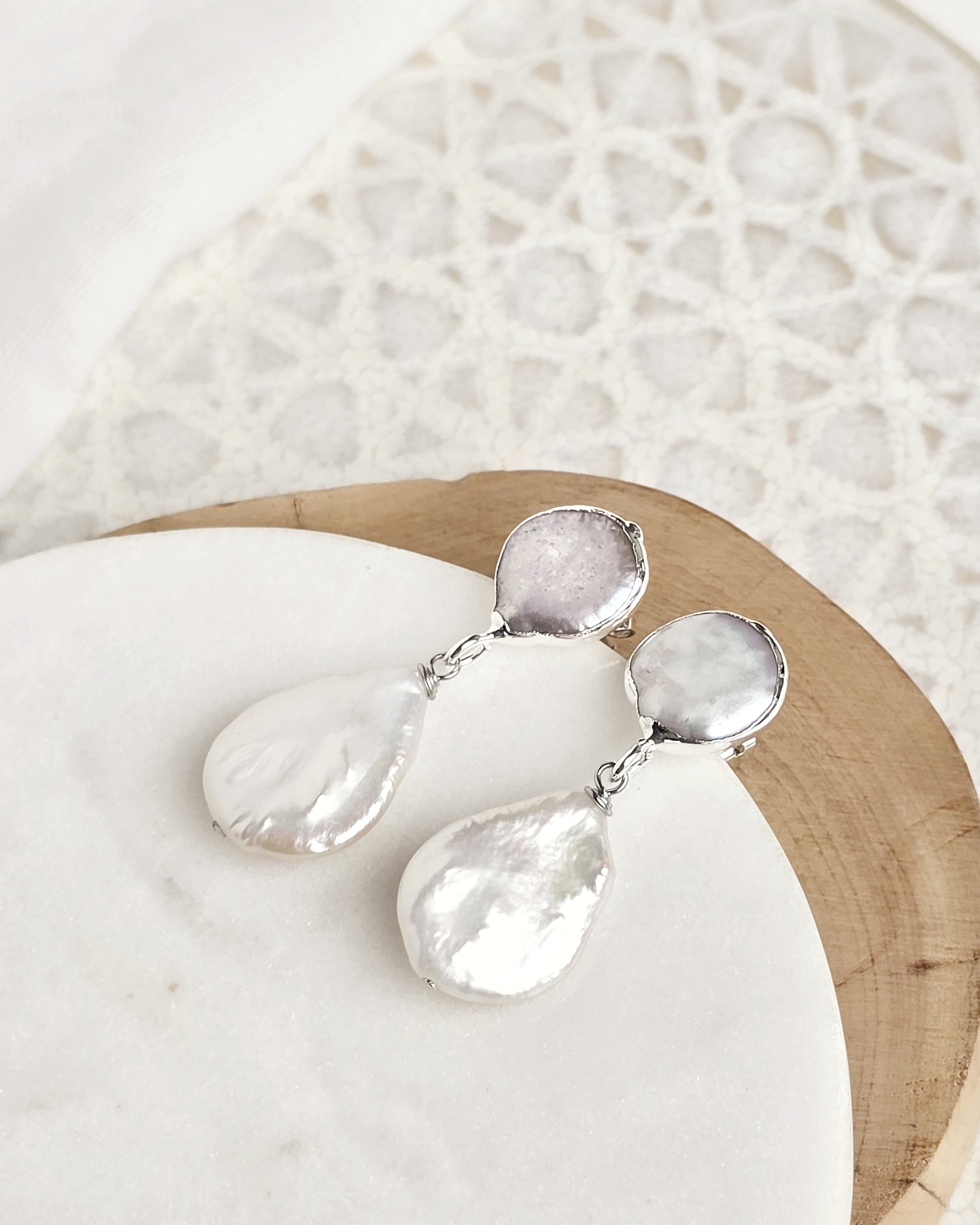 Aros perlas barrocas