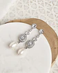 Aros circonitas con perla natural  - Miniatura 1