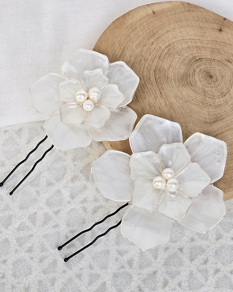 Set 2 pins flores 