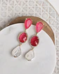 Aros doble color con perla barroca - Miniatura 3