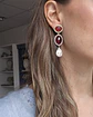 Aros doble color con perla barroca - Miniatura 8
