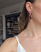 Aros rosa y burdeo con racimo - Miniatura 5