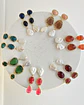 Aros doble color con perla barroca - Miniatura 1