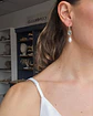 Aros circonita, cristal color y perla gold - Miniatura 6