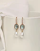 Aros circonita, cristal color y perla gold - Miniatura 1