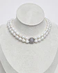 Choker perlas doble con centro vintage 3 - Miniatura 3
