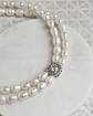 Choker perlas doble con centro vintage 3 - Miniatura 1