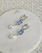 Aros circonitas, cristal color y perla silver - Miniatura 1