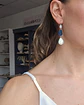 Aros circón, cristal color y perla - Miniatura 5