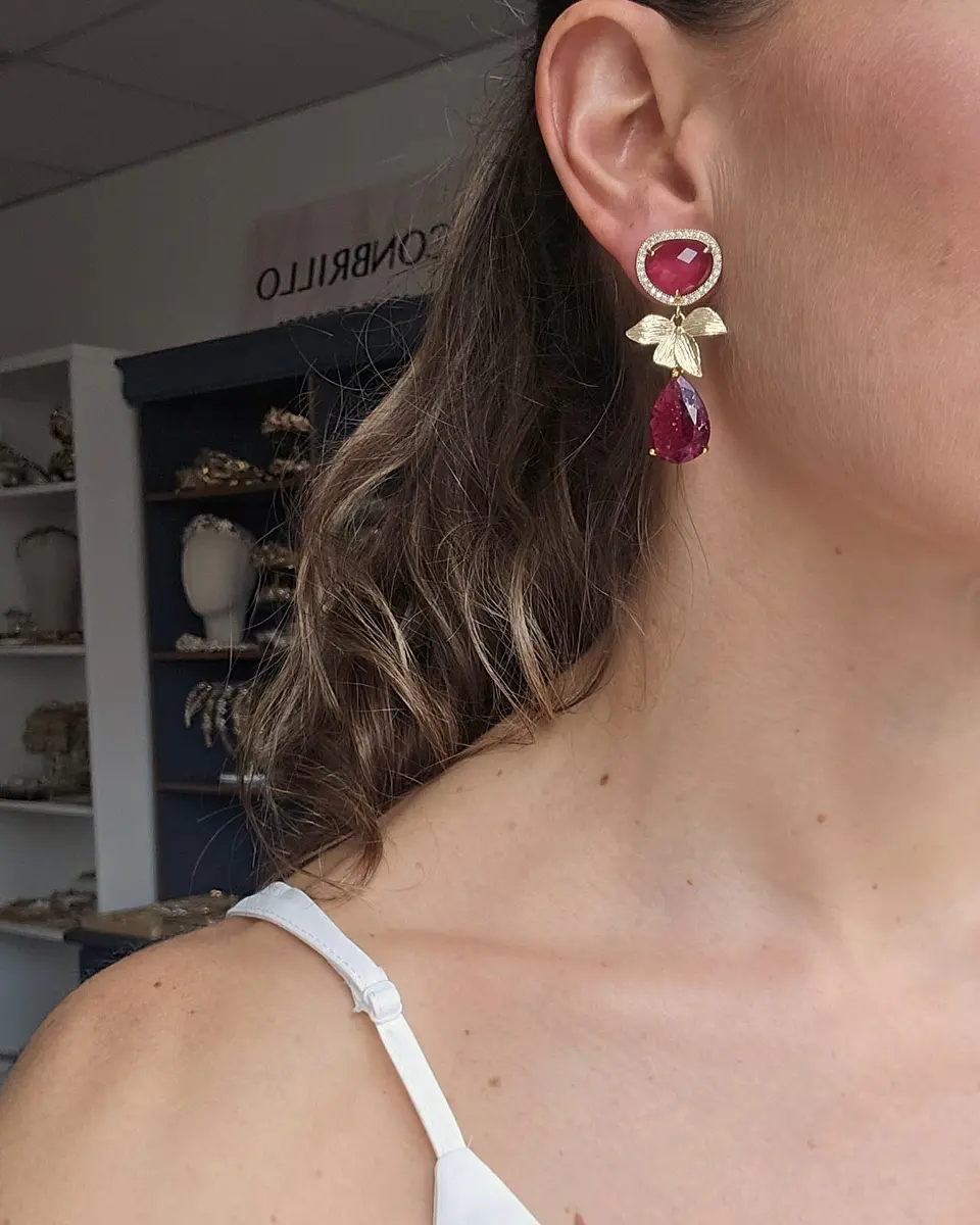 Aros frambuesa con hoja 4