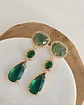 Aros color con piedra natural, circones y cristal - Miniatura 3