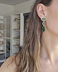 Aros color con piedra natural, circones y cristal - Miniatura 10