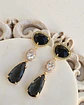 Aros color con piedra natural, circones y cristal - Miniatura 8