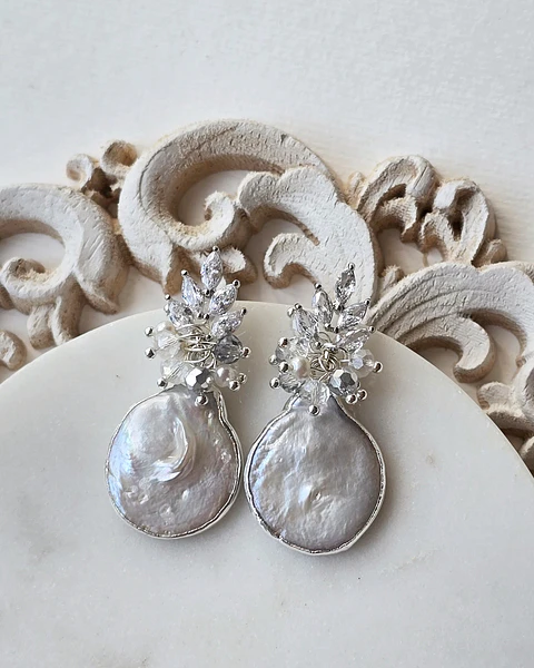 Aros circonitas, perla natural y racimo