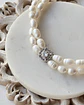 Choker perlas doble con centro vintage 3 - Miniatura 1