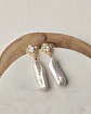 Aros vintage con perla natural barroca - Miniatura 2