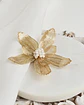 Pin flor dorada perlas - Miniatura 1