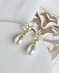 Aros circonitas perla chica gold - Miniatura 2