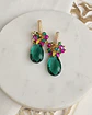Aros verdes con racimo fucsia - Miniatura 2