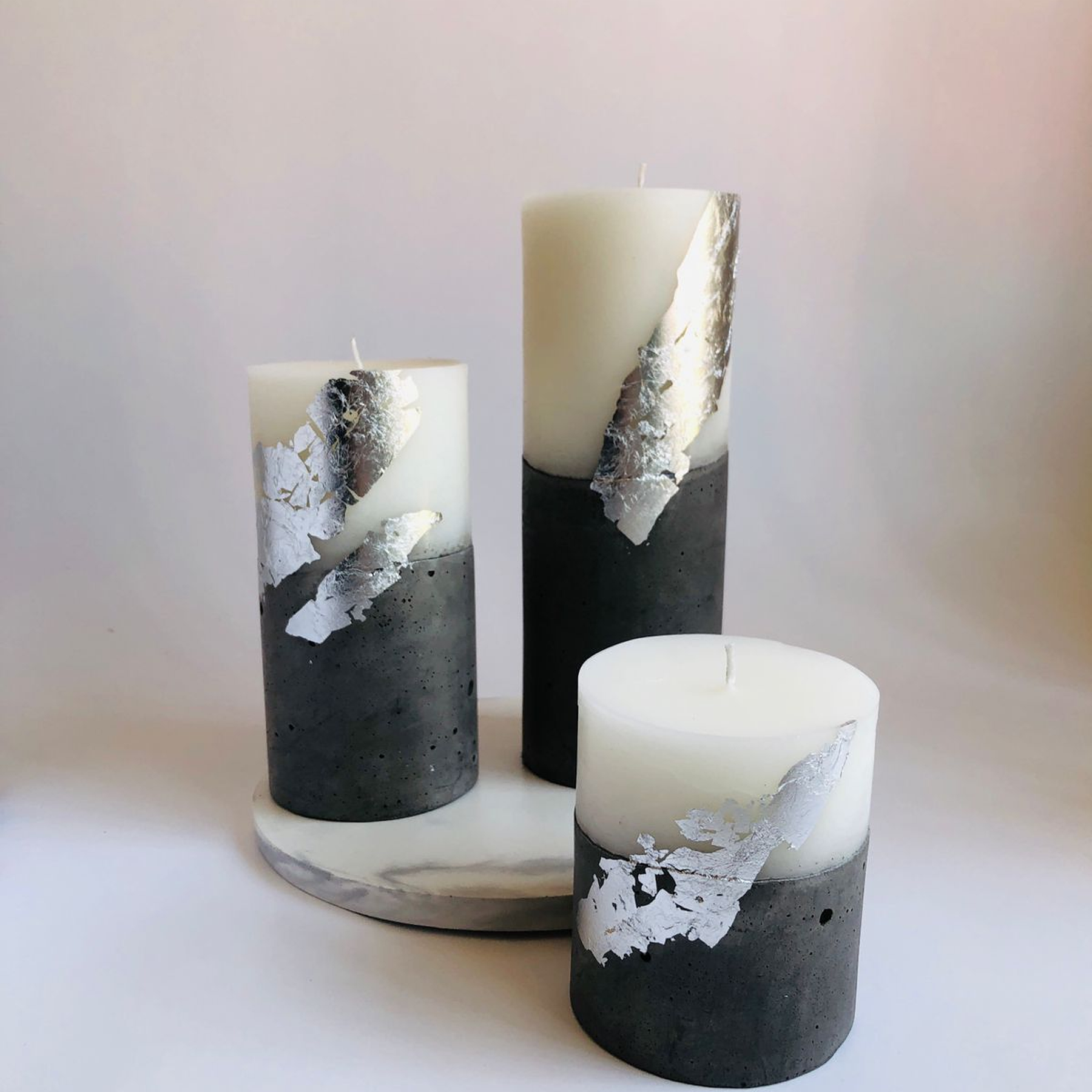 Set velas Grafito silver 1