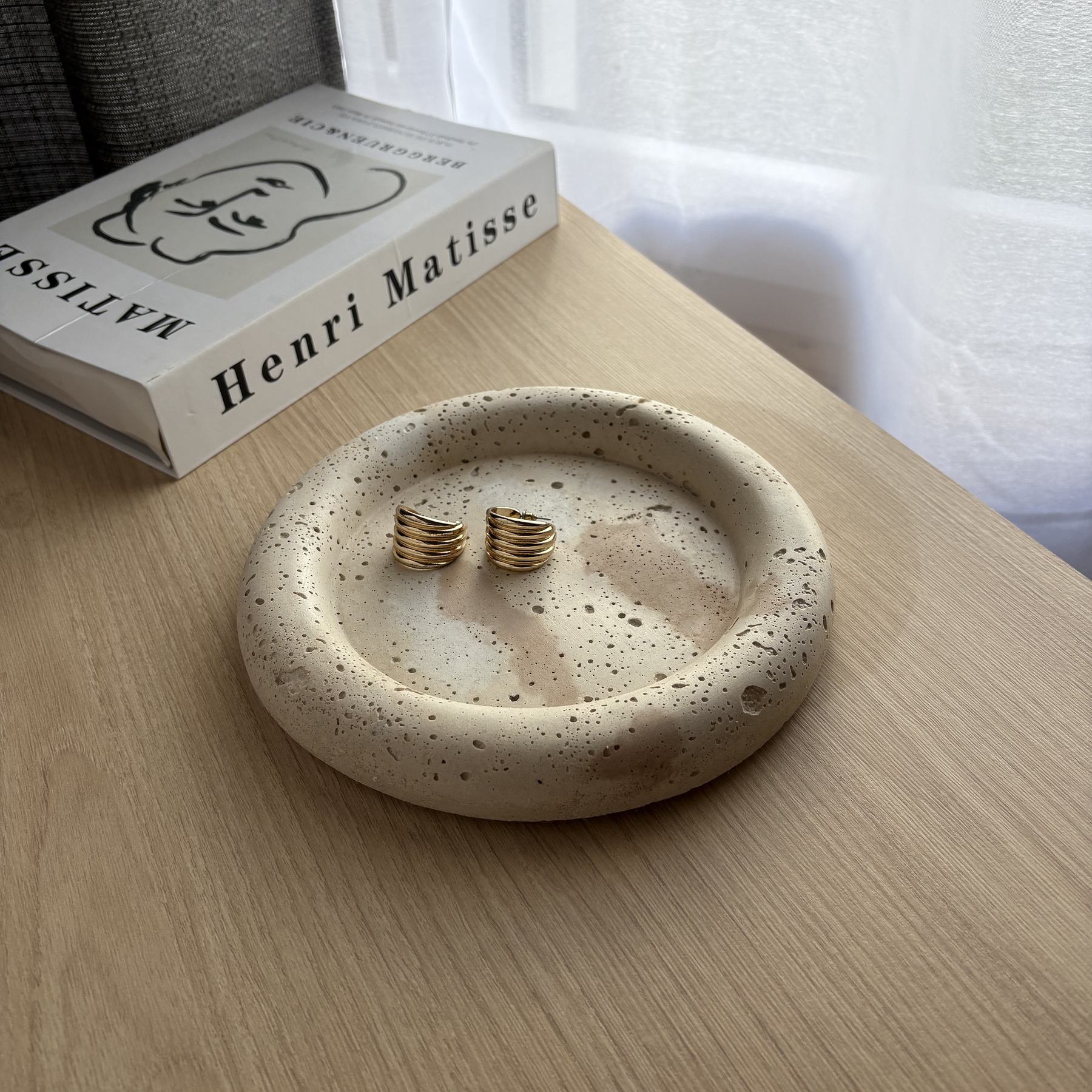 Bandeja travertino circular  2