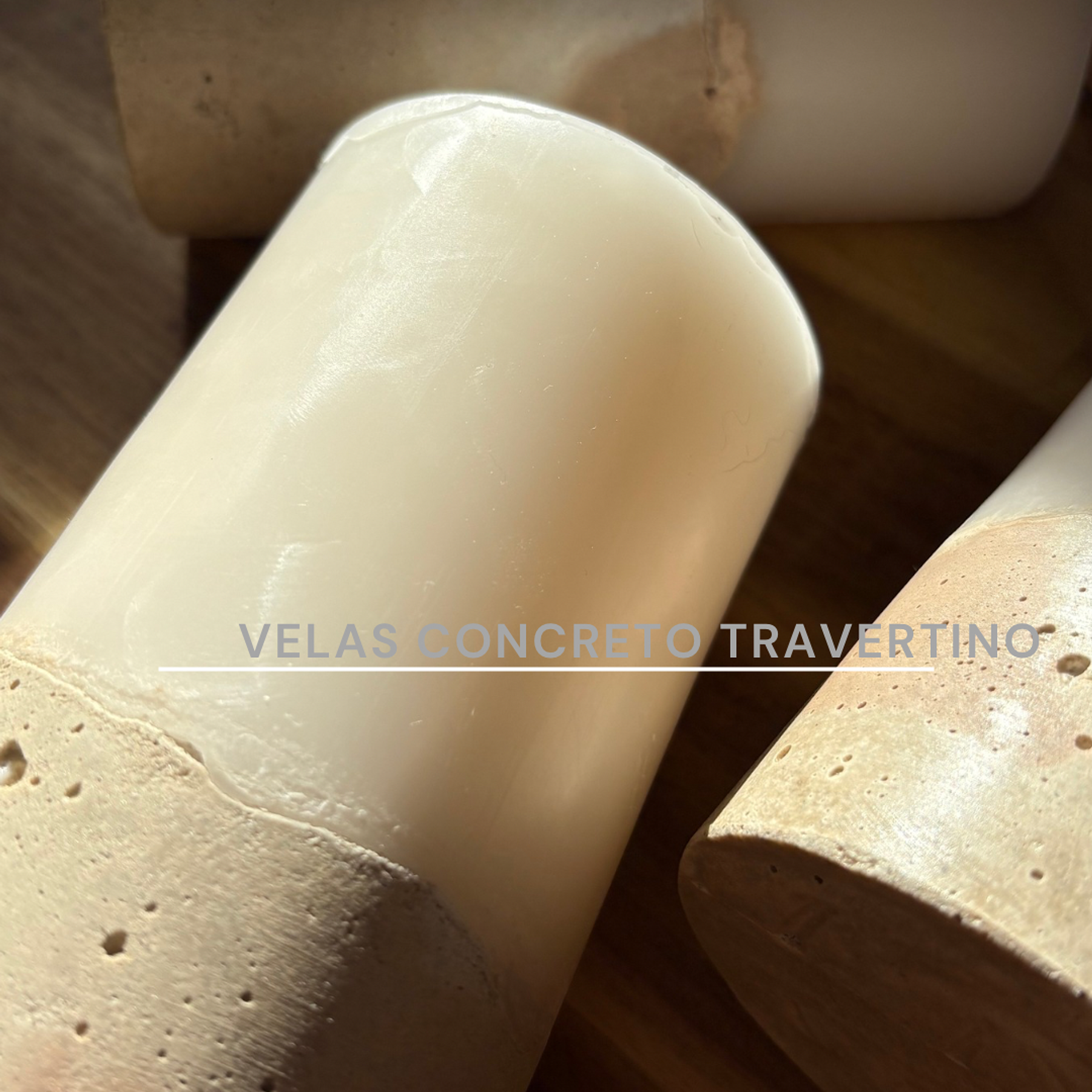 Velas concreto travertino  3