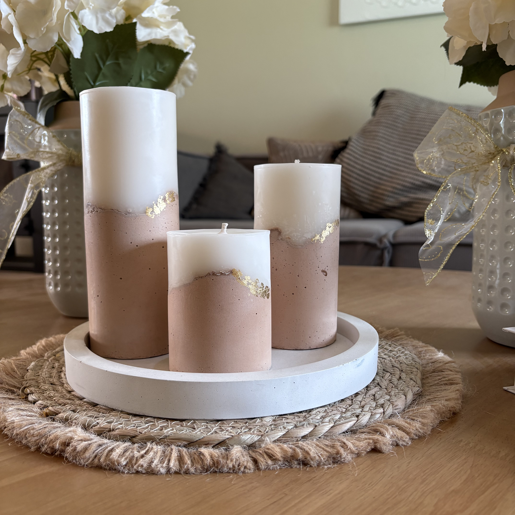 Set velas caramel concreto  1