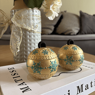 Velas esferas navideñas verde 