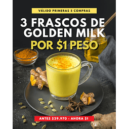 Sólo por Hoy ⭐ 3 Golden Milk Por $1 Peso