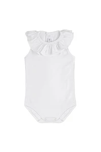 Body corazón sin mangas, cuello con gran volante (Ref. 54450114)