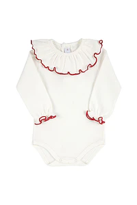 Body bordado corazón y festón en cuello y puño (Ref. 54448310)