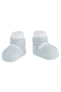 Patucos para bebé en punto bobo con botón (Ref. 2515-4)