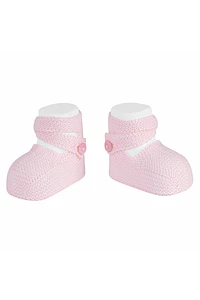 Patucos para bebé en punto bobo con botón (Ref. 2515-4)