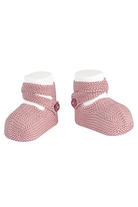 Patucos para bebé en punto bobo con botón (Ref. 2515-4)