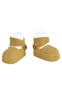 Patucos para bebé en punto bobo con botón (Ref. 2515-4)
