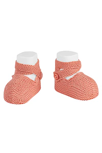 Patucos para bebé en punto bobo con botón (Ref. 2515-4)