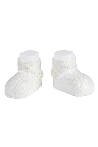 Patucos para bebé en punto bobo con botón (Ref. 2515-4)