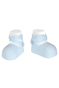 Patucos para bebé en punto bobo con botón (Ref. 2515-4)
