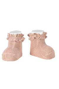 Calcetines cortos bebé con puntilla