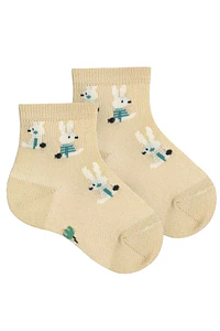 Calcetines Cortos con Conejo Bordado (Ref. 33544)