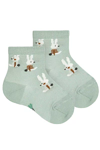 Calcetines Cortos con Conejo Bordado (Ref. 33544)