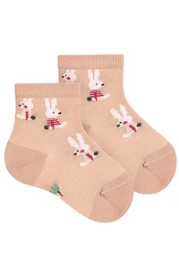 Calcetines Cortos con Conejo Bordado (Ref. 33544)