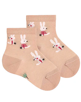 Calcetines Cortos con Conejo Bordado (Ref. 33544)