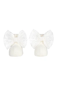 Patuco punto bobo con lazo puntilla bolillo (Ref. 29354)