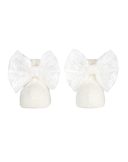 Patuco punto bobo con lazo puntilla bolillo (Ref. 29354)