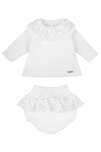 Conjunto Jersey y Culotte punto bobo puntilla (Ref. 55829010)