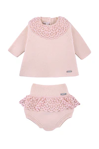 Conjunto Jersey y Culotte punto bobo puntilla (Ref. 55829010)