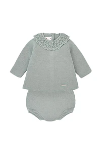 Conjunto Punto Bobo con Jersey Cuello Puntilla y Culotte (Ref. 55814010)