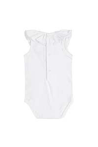 Body corazón sin mangas, cuello con gran volante (Ref. 54450114)